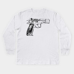 handgun Kids Long Sleeve T-Shirt